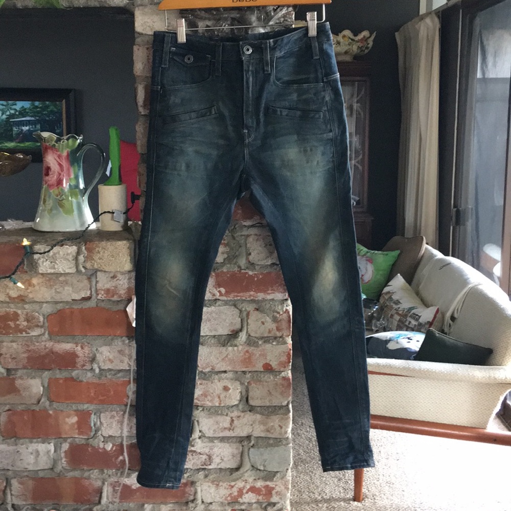 GSTAR RAW made in Italy Italian drop crotch